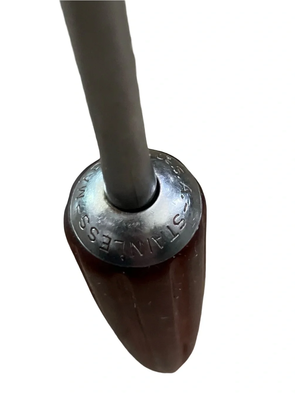 Vtg Androck Slotted Spoon Burgundy Red Bullet Bakelite Handle Kitchen Utensil 12